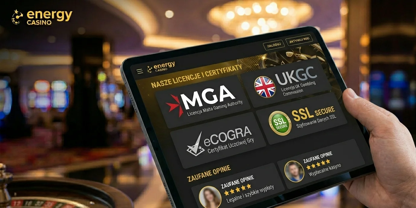 Energycasino welcome bonus — licencje MGA i UKGC potwierdzające legalność operatora