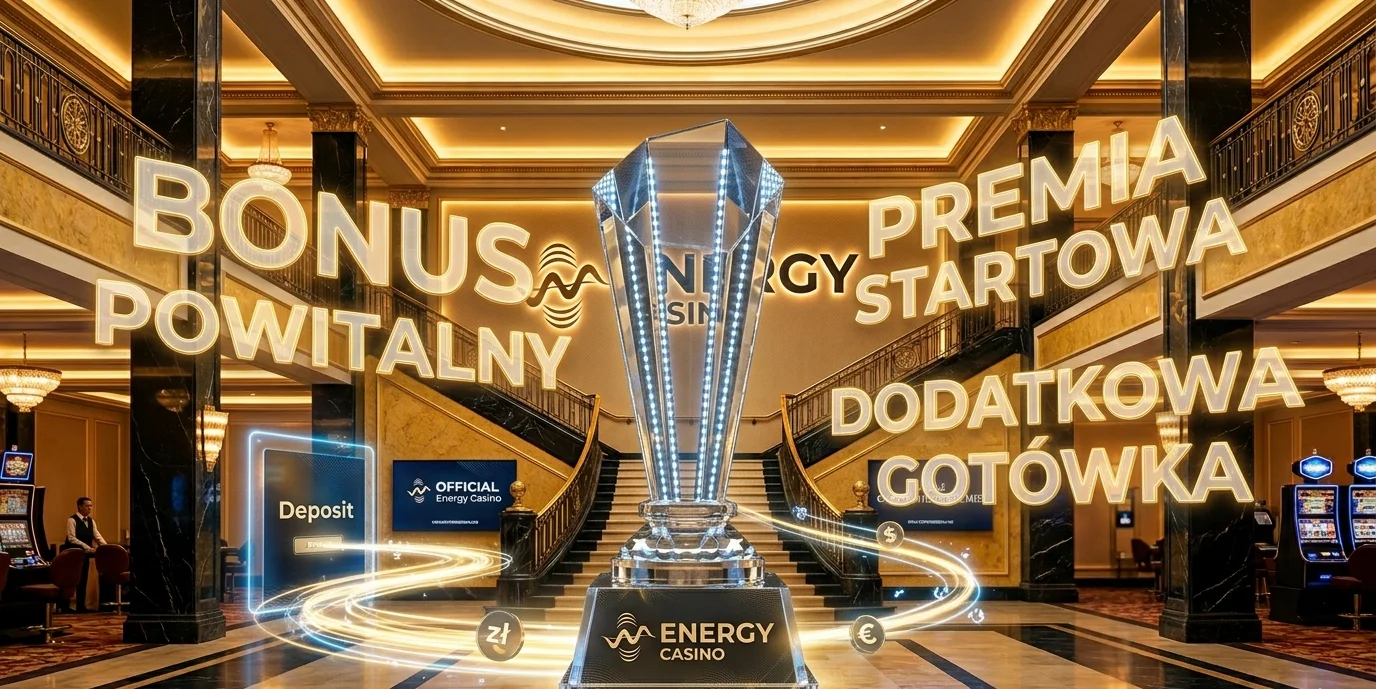 Energy casino bonus powitalny — banner 100% do €/$200 plus 2x mnożnik i 400 free spinów